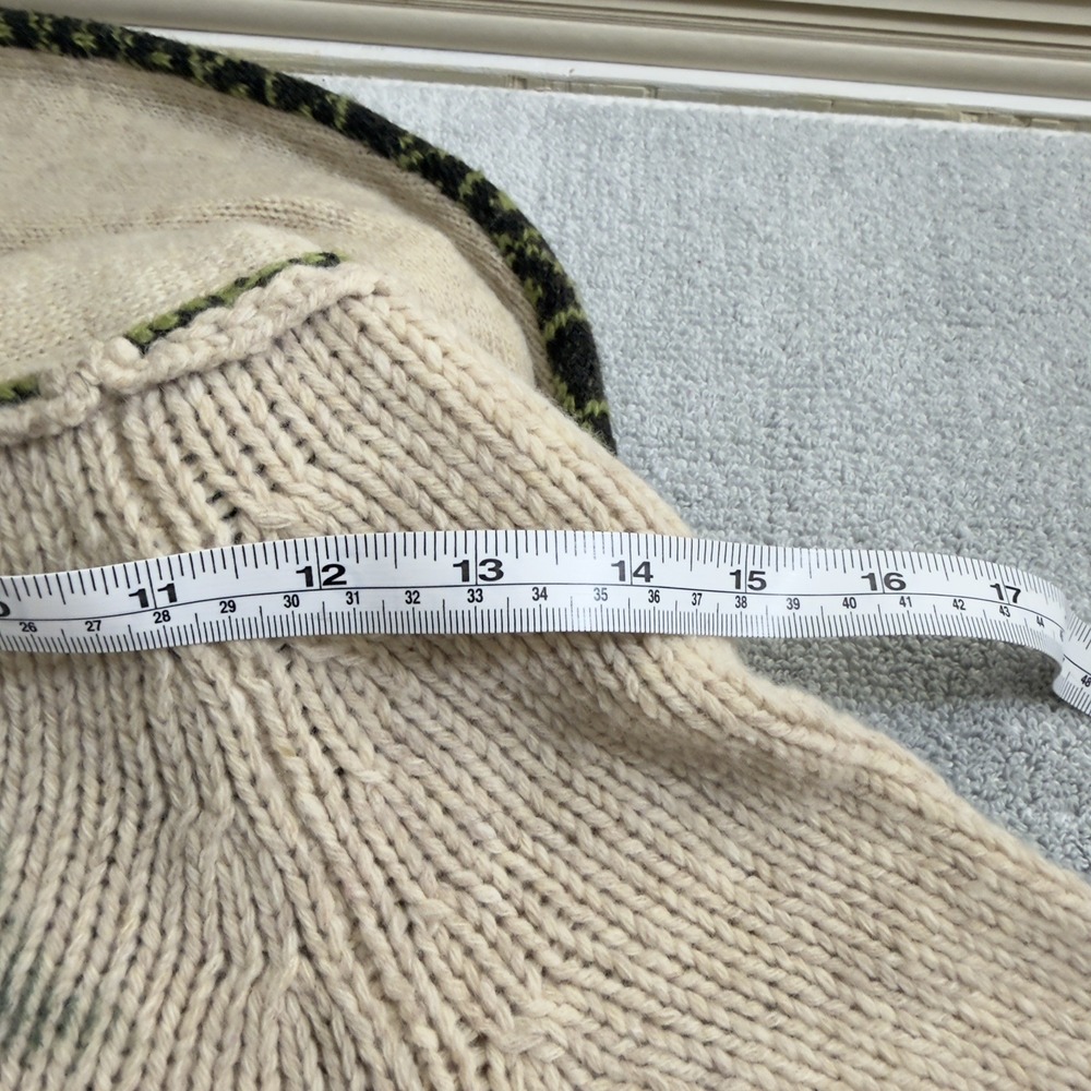 Anthopologie Sleeping On Snow Sweater Coat Hand Painted Poppies Size Medium - Picture 13 of 16